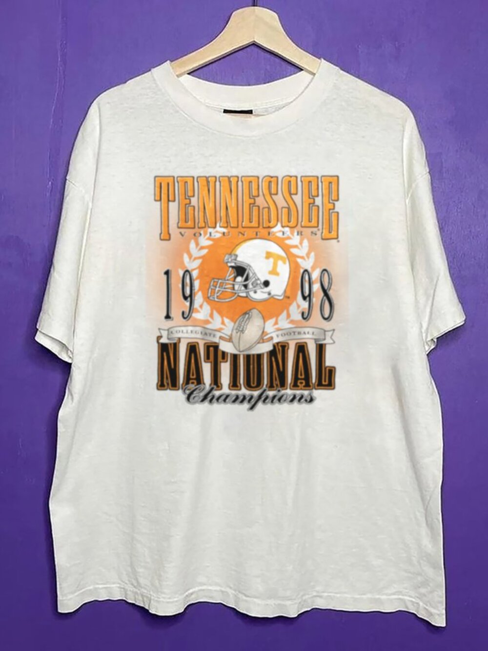 Vintage UT Tennessee Volunteers 1998 National Champs Football Shirt, NCAA Shirt
